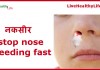 stop nose bleeding fast