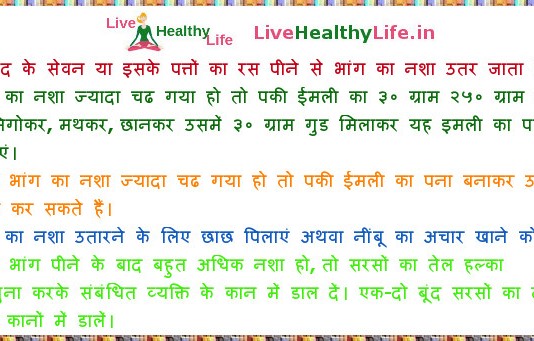 भांग का नशा उतारने के अचूक उपाय - Tips for Bhang Hangover