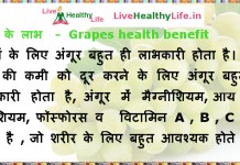 अंगूर के लाभ - Grapes health benefit