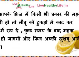 नींबू का इस्तमाल फ्रिज को महकाने में - use of lemon for fridge