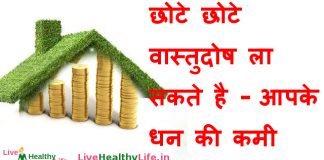 छोटे छोटे वास्तुदोष ला सकते है - आपके धन की कमी - Vastu Tips for Wealth – Gain Money & Get Rich