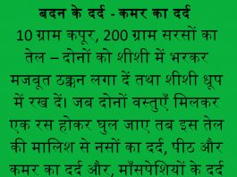 बदन के दर्द - कमर का दर्द