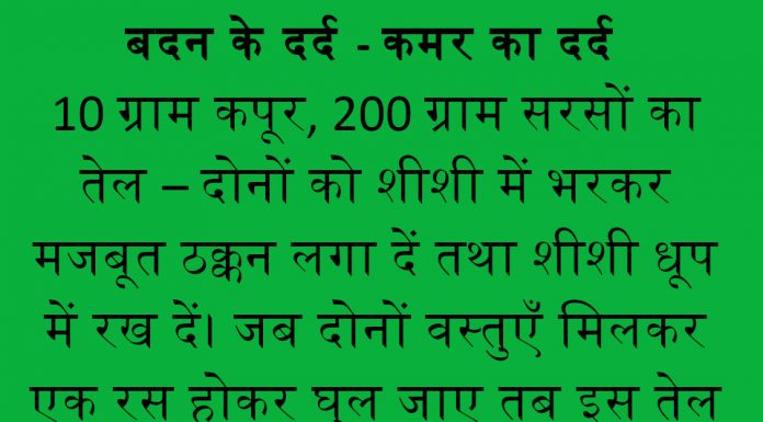 बदन के दर्द - कमर का दर्द