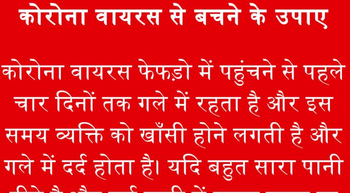 कोरोना वायरस से बचने के उपाए – Precautions for Corona Virus precautions for corona virus