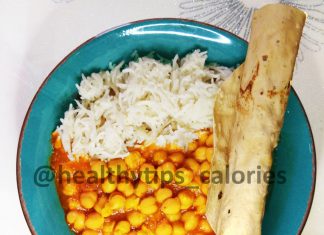 Chickpeas/ Garbanzo beans Curry - chhole chawal