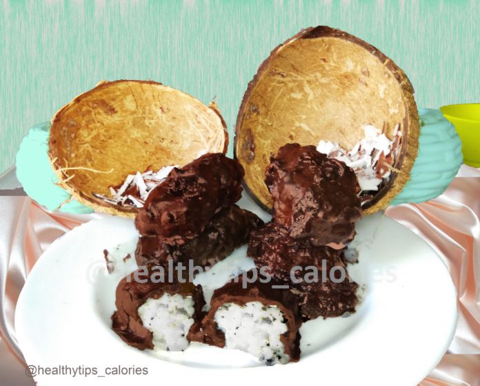 Homemade Bounty bars healthy